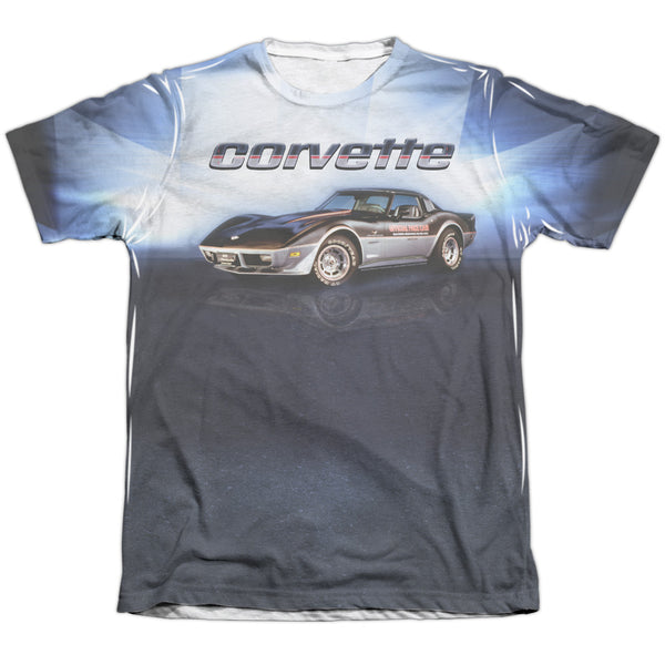 Chevrolet - Blue Vette Check Flag Adult Regular Fit Short Sleeve 65 - 35 Poly - Cotton