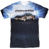 Chevrolet - Blue Vette Check Flag Adult Regular Fit Short Sleeve 100% Poly