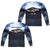 Chevrolet - Blue Vette Check Flag (Front - Back Print) L - S Adult Poly Crew