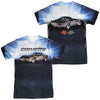 Chevrolet - Blue Vette Check Flag (Front - Back Print) Adult Regular Fit Short Sleeve 100% Poly