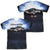 Chevrolet - Blue Vette Check Flag (Front - Back Print) Adult Regular Fit Short Sleeve 100% Poly