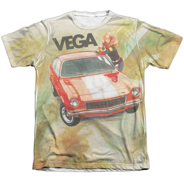 Chevrolet - Vega Watercolor Adult Regular Fit Short Sleeve 65 - 35 Poly - Cotton