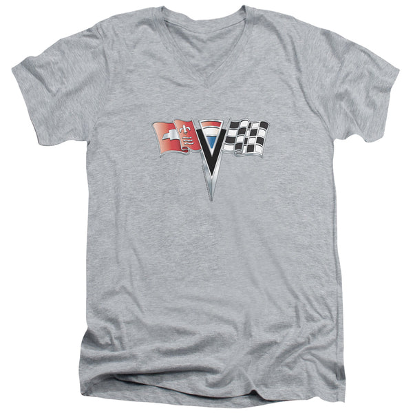 Chevrolet - 2nd Gen Vette Nose Emblem Adult Slim Fit V Neck Cotton