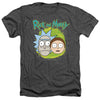 Rick And Morty - Floating Heads Adult Regular Fit Heather Short Sleeve