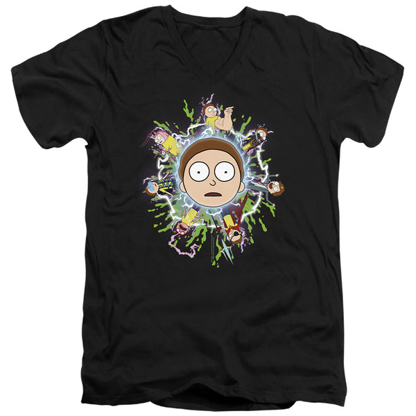 Rick And Morty - Multiple Morty Adult Slim Fit V Neck Cotton