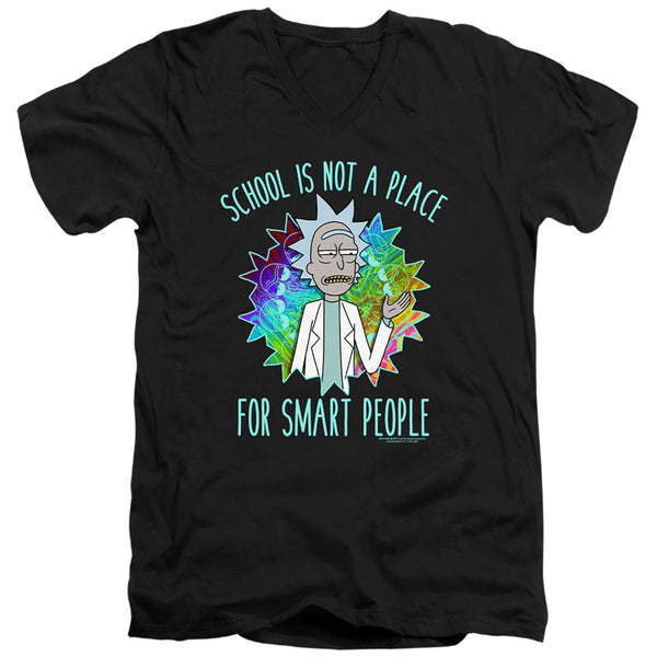 Rick And Morty - School Adult Slim Fit V Neck Cotton