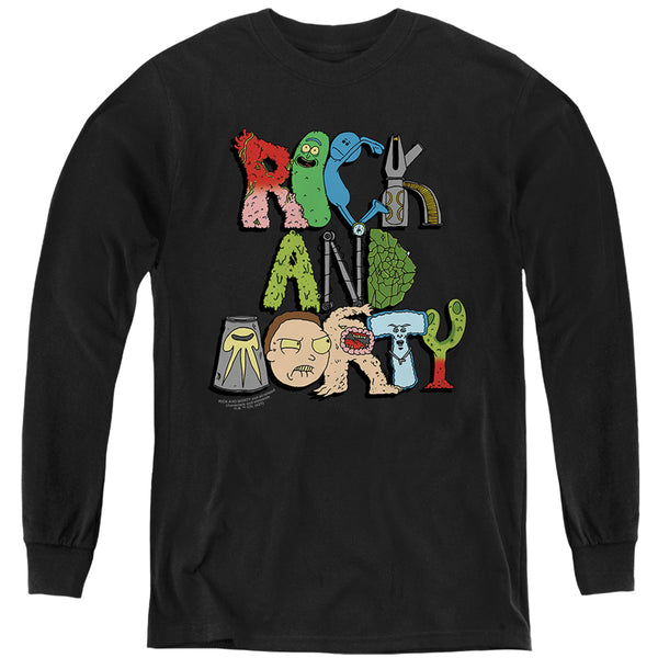 Rick And Morty - Illustrated Logo L - S Youth