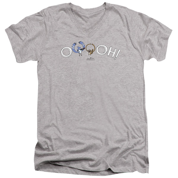 The Regular Show - Ooooh Adult Slim Fit V Neck Cotton