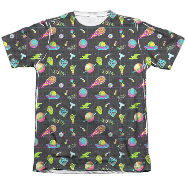 Rick And Morty - Opening ICons Adult Regular Fit Short Sleeve 65 - 35 Poly - Cotton
