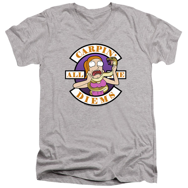 Rick And Morty - Carp En All Them Diems Adult Slim Fit V Neck Cotton