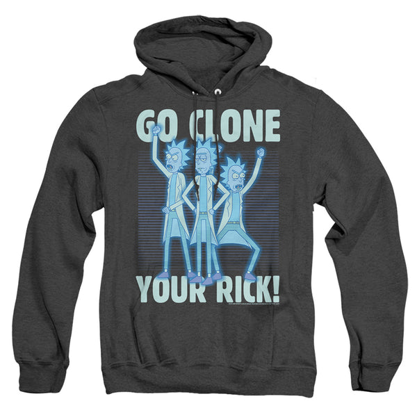 Rick And Morty - Go Clone Your Rick Adult Heather Hoodie