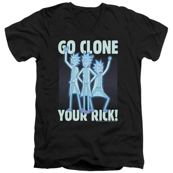 Rick And Morty - Go Clone Your Rick Adult Slim Fit V Neck Cotton