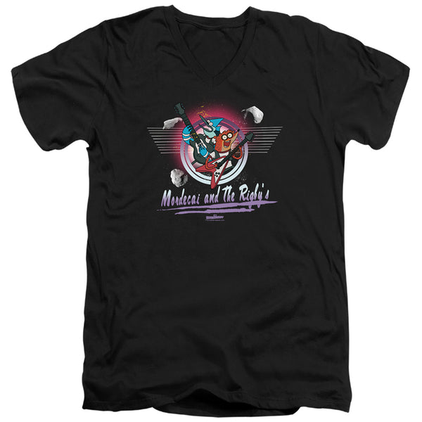 The Regular Show - Mordecai & The Rigbys Adult Slim Fit V Neck Cotton