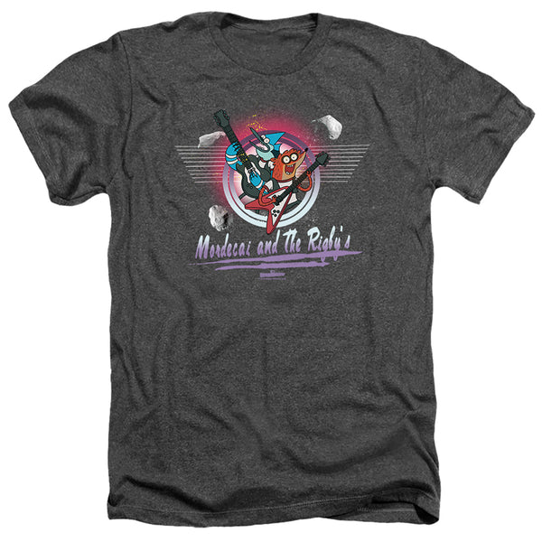 The Regular Show - Mordecai & The Rigbys Adult Regular Fit Heather Short Sleeve