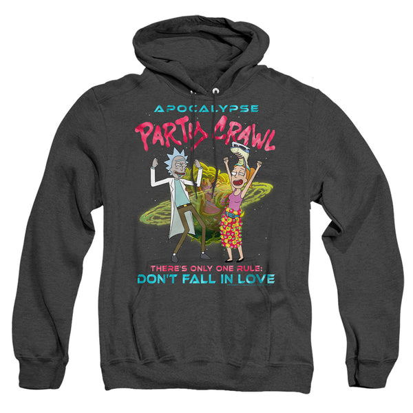 Rick And Morty - Apocalypse Party Crawl Adult Heather Hoodie