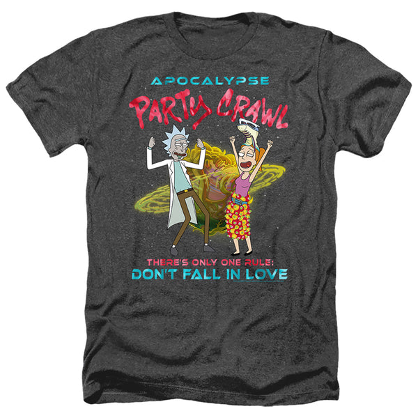 Rick And Morty - Apocalypse Party Crawl Adult Regular Fit Heather Short Sleeve