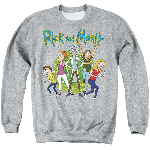 Rick And Morty - Family Fights Together Adult Crewneck Sweatshirt