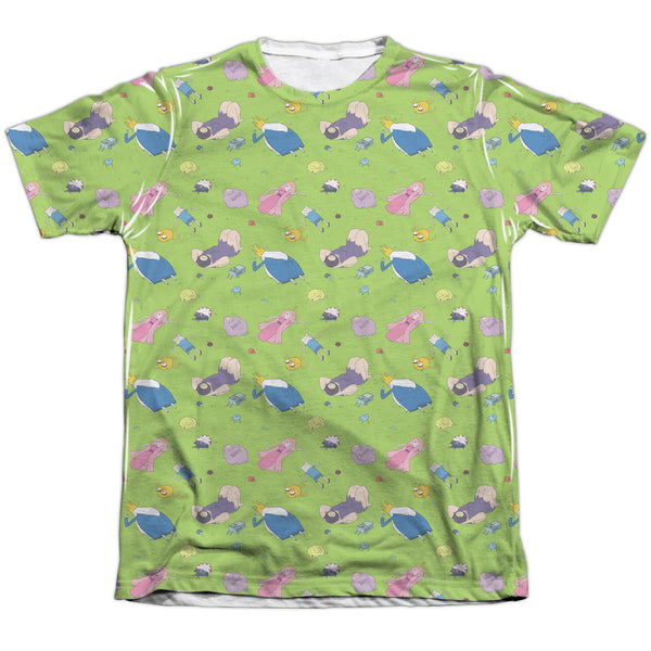 Adventure Time - Green Fields Adult Regular Fit Short Sleeve 65 - 35 Poly - Cotton