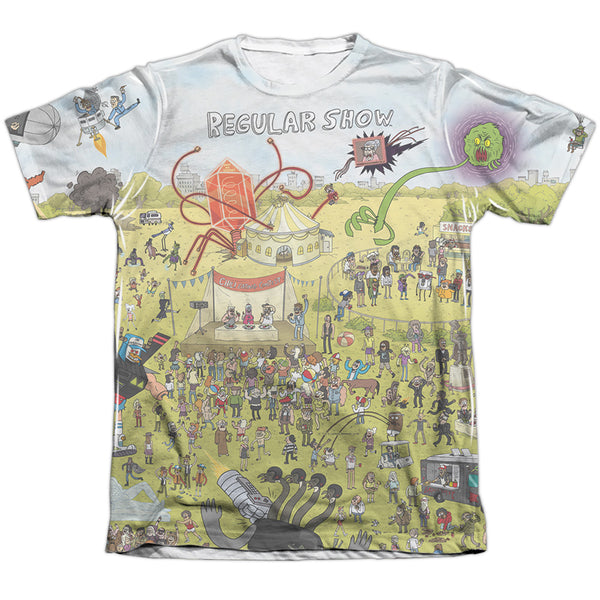 Regular Show - Group Shot Adult Regular Fit Short Sleeve 65 - 35 Poly - Cotton