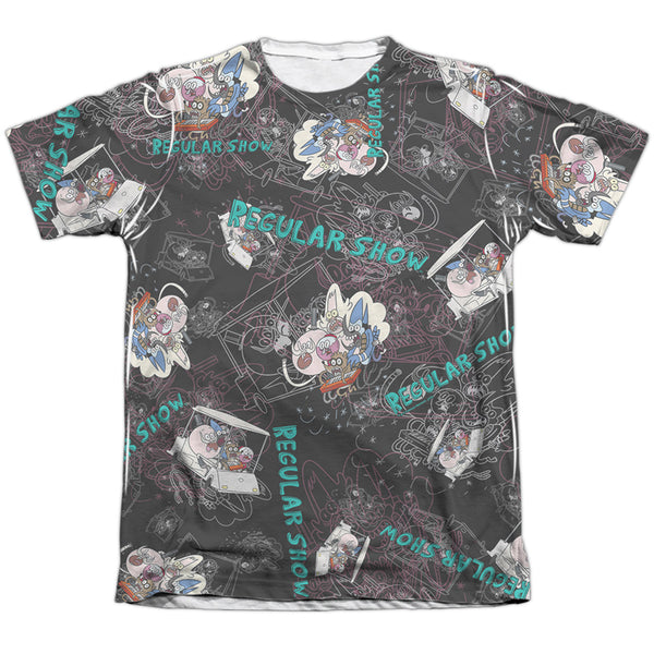 Regular Show - Golf Cart Ride Adult Regular Fit Short Sleeve 65 - 35 Poly - Cotton