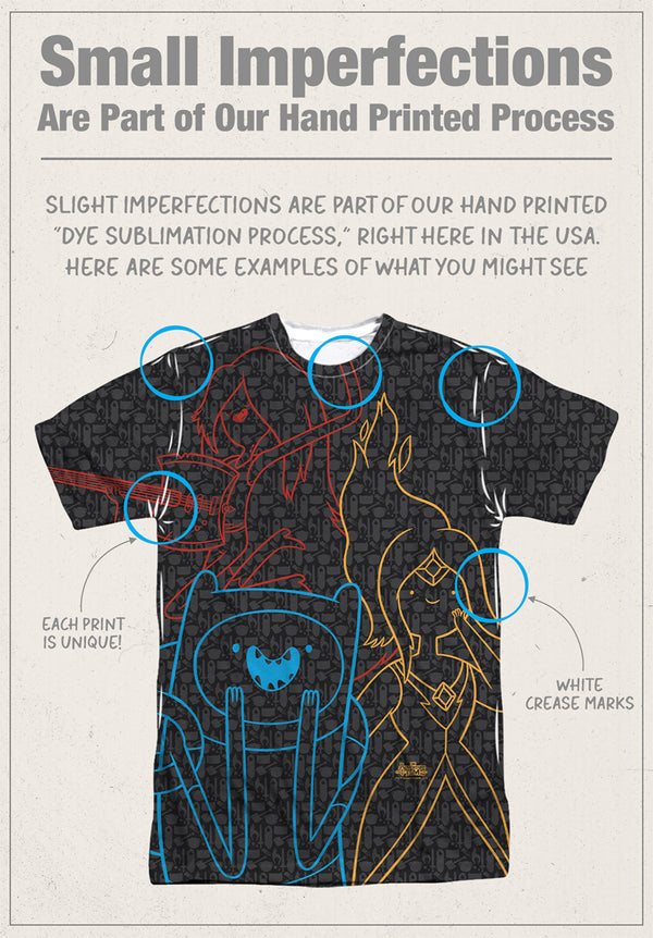 Adventure Time - Adventure Trio Adult Regular Fit Short Sleeve 100% Poly