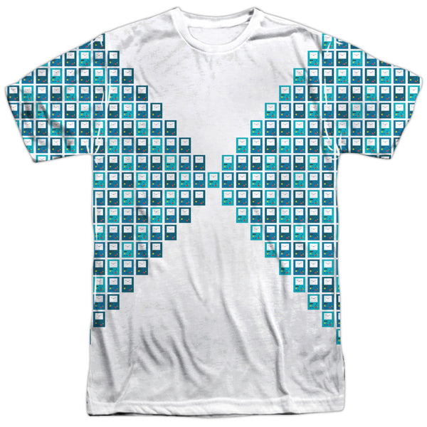 Adventure Time - BMO Ethnic Squares Adult Regular Fit Short Sleeve 100% Poly