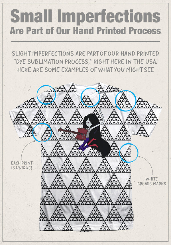 Adventure Time - Marcy Triangles Adult Regular Fit Short Sleeve 100% Poly