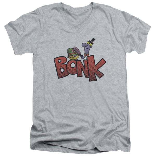 Dexter's Laboratory - Bonk Adult Slim Fit V Neck Cotton