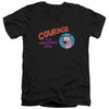 Courage The Cowardly Dog - Courage Logo Adult Slim Fit V Neck Cotton