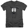 Courage The Cowardly Dog - Scared Adult Slim Fit V Neck Cotton