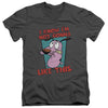 Courage The Cowardly Dog - Not Gonna Like Adult Slim Fit V Neck Cotton