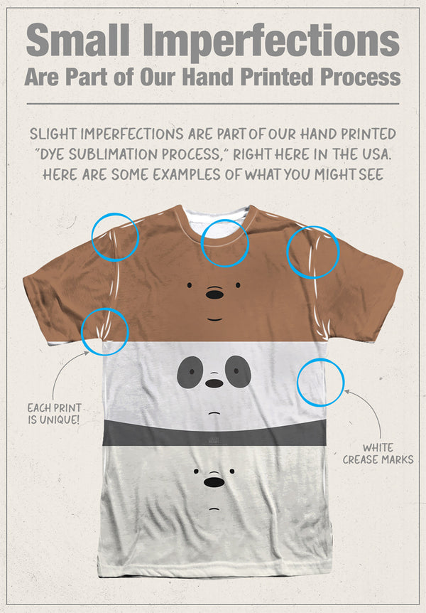 We Bare Bears - Stack Adult Regular Fit Short Sleeve 100% Poly