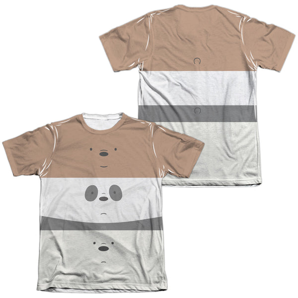 We Bare Bears - Stack (Front - Back Print) Adult Regular Fit Short Sleeve 65 - 35 Poly - Cotton