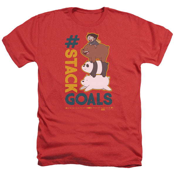 We Bare Bears - Stack Goals Adult Regular Fit Heather Short Sleeve