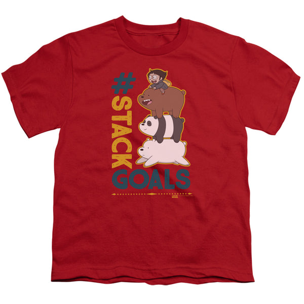 We Bare Bears - Stack Goals Youth Short Sleeve