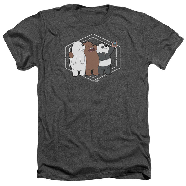 We Bare Bears - Selfie Adult Regular Fit Heather Short Sleeve