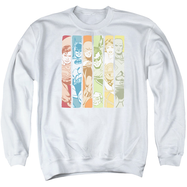 DC - Justice League Columns Adult Crewneck Sweatshirt