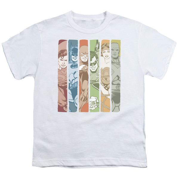 DC - Justice League Columns Youth Short Sleeve