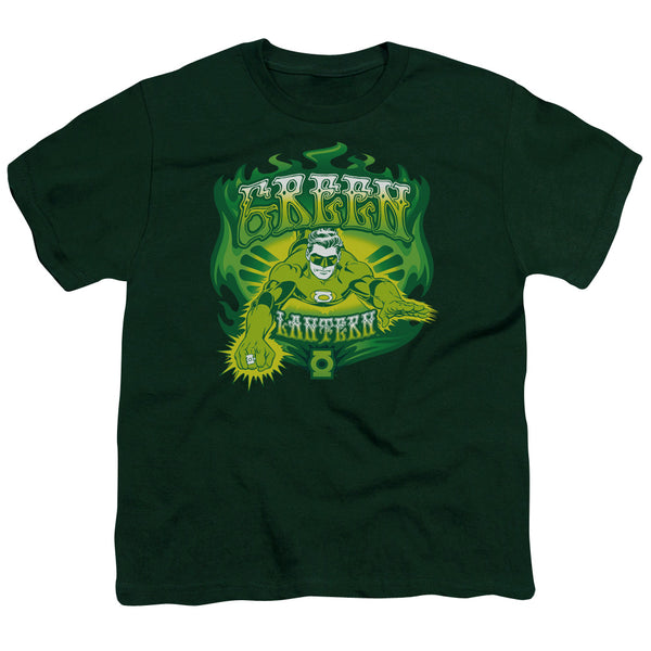DC - Green Flames Youth Short Sleeve