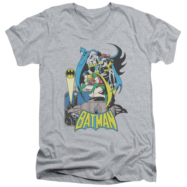 Dc Batman - Heroic Trio Adult Slim Fit V Neck Cotton