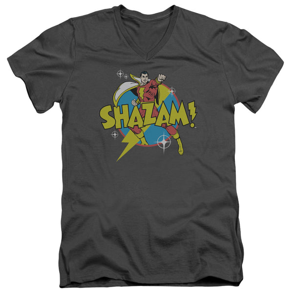 DC Shazam - Power Bolt Adult Slim Fit V Neck Cotton