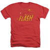 Flash - Flash Speed Distressed Adult Regular Fit Heather Short Sleeve