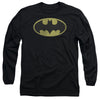 DC - Retro Bat Logo Distressed Adult Long Sleeve