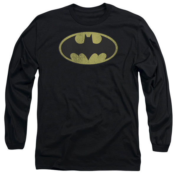 DC - Retro Bat Logo Distressed Adult Long Sleeve