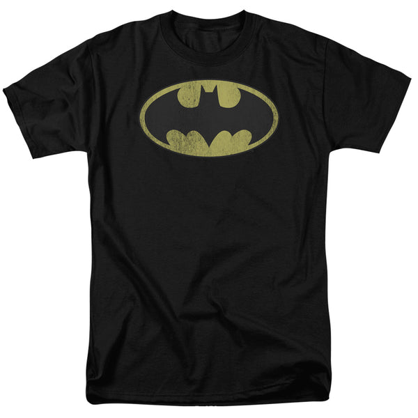 DC - Retro Bat Logo Distressed Adult Regular Fit Short Sleeve