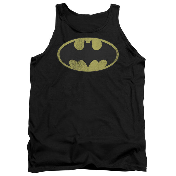 DC - Retro Bat Logo Distressed Adult Tank Top
