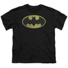 DC - Retro Bat Logo Distressed Youth Short Sleeve