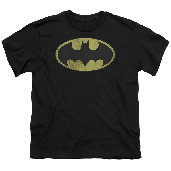 DC - Retro Bat Logo Distressed Youth Short Sleeve
