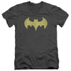 DC - Batgirl Logo Distressed Adult Slim Fit V Neck Cotton