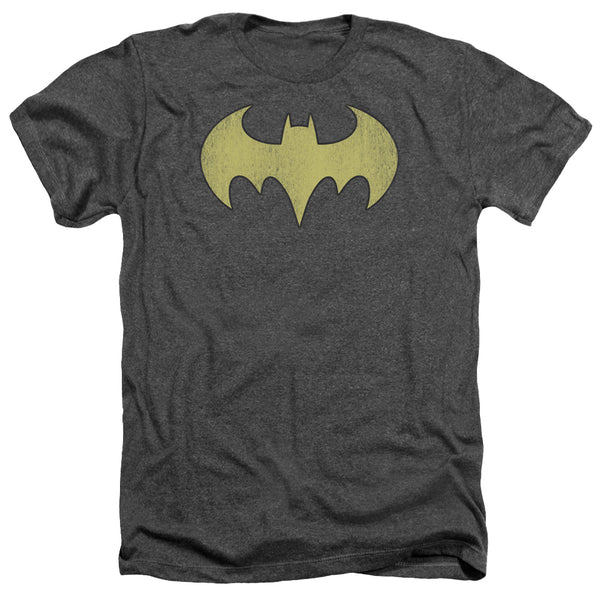 DC - Batgirl Logo Distressed Adult Regular Fit Heather Short Sleeve